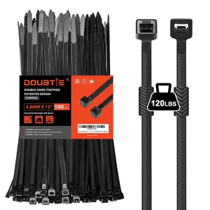 Zip Ties Heavy Duty 12 Inch V-Shaped Toothed Double Sided With 120 LBS Tensile Strength Cable Wire Ties Adjustable More Durable Nylon Tie Wraps for Indoor Outdoor100 Pack Zip Ties Heavy Duty 12 Inch V-Shaped Toothed Double Sided With 120 LBS Tensile Strength Cable Wire Ties Adjustable More Durable Nylon Tie Wraps for Indoor Outdoor100 Pack