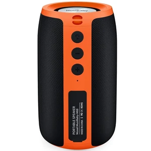 M68 Bluetooth Speaker, 12W, IPX5, 24H Playtime, OrangeBlack Portable, small and compact with USB playback, AUX input, FM radio, TF card playback, up to 24H and dual pairing M68 Bluetooth Speaker, 12W, IPX5, 24H Playtime, OrangeBlack Portable, small and compact with USB playback, AUX input, FM radio, TF card playback, up to 24H and dual pairing