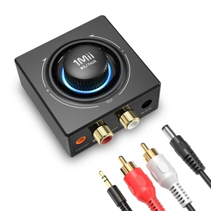B06T3 Bluetooth 6.0 Receiver for Home Stereo, Wireless Audio Adapter RCA & 3.5mm AUX Jack, Knob Volume Control, for Old Speakers, Wired Speakers, Home Audio Music Streaming Stereo System B06T3 Bluetooth 6.0 Receiver for Home Stereo, Wireless Audio Adapter RCA & 3.5mm AUX Jack, Knob Volume Control, for Old Speakers, Wired Speakers, Home Audio Music Streaming Stereo System