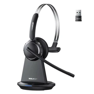 Wireless Headset with Mic for Work, Noise Cancelling Bluetooth 6.0 Headset Wireless Headsets with Mute Button & USB Dongle, Charging Base, 65H Playtime for Call Center/Computer/Laptop/Teams/Zoom Wireless Headset with Mic for Work, Noise Cancelling Bluetooth 6.0 Headset Wireless Headsets with Mute Button & USB Dongle, Charging Base, 65H Playtime for Call Center/Computer/Laptop/Teams/Zoom