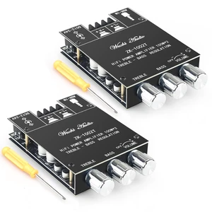 2PCS ZK-1002T Bluetooth Amplifier Board 100W+100W Audio Amplifier Supports AUX/Bluetooth,Wide Voltage Input 12-24V 2PCS ZK-1002T Bluetooth Amplifier Board 100W+100W Audio Amplifier Supports AUX/Bluetooth,Wide Voltage Input 12-24V