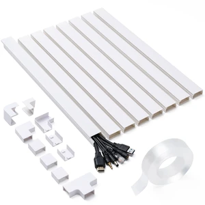 126in Cord Hider Kit, Cord Covers 8X L15.7 W1.18 H0.6in, White for Wires on Wall, Cable Hider Cord Organizer, Wire Hiders for TV on Wall, Cord Concealer, Cable Cover Wall Wire Management 126in Cord Hider Kit, Cord Covers 8X L15.7 W1.18 H0.6in, White for Wires on Wall, Cable Hider Cord Organizer, Wire Hiders for TV on Wall, Cord Concealer, Cable Cover Wall Wire Management