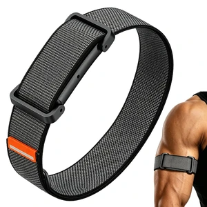 Nylon Bicep Band Compatible with Google Fitbit Air, Integrated Metal Frame Stretch Breathable Nylon, 916.5IN with 5 Wide Hook-and-loop Straps, Removable Metal Frame, Dual-use As Bicep/wrist Band Nylon Bicep Band Compatible with Google Fitbit Air, Integrated Metal Frame Stretch Breathable Nylon, 916.5IN with 5 Wide Hook-and-loop Straps, Removable Metal Frame, Dual-use As Bicep/wrist Band
