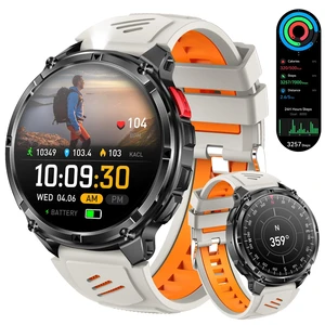 Military Smartwatch for Men with Compass & Flashlight, Bluetooth Calling Rugged Outdoor Smart Watch, Fitness Tracker with Heart Rate Sleep Monitor, Waterproof Tactical Smartwatch for Android iPhone Military Smartwatch for Men with Compass & Flashlight, Bluetooth Calling Rugged Outdoor Smart Watch, Fitness Tracker with Heart Rate Sleep Monitor, Waterproof Tactical Smartwatch for Android iPhone