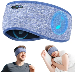 Sleep Headphones Bluetooth 6.0 Sport Headband for Side Sleepers (Sky Blue) 200mah cell for 20hr playback, 3mm ultra-thin speaker & mic, HD stereo, removable and washable, 2-in-1 sport & sleep headband Sleep Headphones Bluetooth 6.0 Sport Headband for Side Sleepers (Sky Blue) 200mah cell for 20hr playback, 3mm ultra-thin speaker & mic, HD stereo, removable and washable, 2-in-1 sport & sleep headband