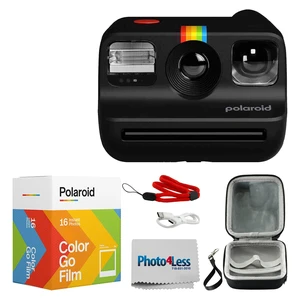 Go Generation 2 Instant Film mini Camera (Black) Bundled with GO Color Film Double Pack, Hard Carrying Case, Lens Cleaning Cloth Go Generation 2 Instant Film mini Camera (Black) Bundled with GO Color Film Double Pack, Hard Carrying Case, Lens Cleaning Cloth