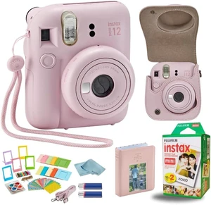 Instant Mini 12 Camera + Accessory Bundle & Compatible Custom Case + Fuji Instant (20 Shots) Designer Mini Photo Album (60 Pockets) (Blossom Pink) Instant Mini 12 Camera + Accessory Bundle & Compatible Custom Case + Fuji Instant (20 Shots) Designer Mini Photo Album (60 Pockets) (Blossom Pink)