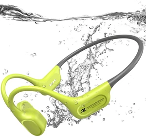 IP68 Waterproof Swimming Headphones, Bone Conduction Bluetooth 6.0 Headphones, Builtin 32GB MP3 Player, Soft Lightweight OpenEar Design for Swimming Marathons Showers Cycling(Lime IP68 Waterproof Swimming Headphones, Bone Conduction Bluetooth 6.0 Headphones, Builtin 32GB MP3 Player, Soft Lightweight OpenEar Design for Swimming Marathons Showers Cycling(Lime