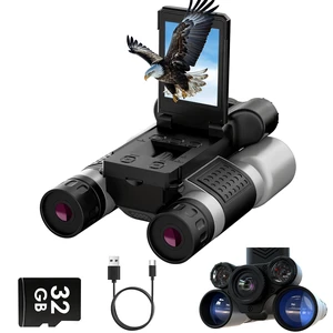 Night Vision Binoculars with Camera, 12x32, 1080P, 7 IR Modes 12x BAK4 32mm lens, 7-level 5W 850nm IR, 200-300m in darkness, 2.4" IPS, 1080P video, Type-C, 32GB included Night Vision Binoculars with Camera, 12x32, 1080P, 7 IR Modes 12x BAK4 32mm lens, 7-level 5W 850nm IR, 200-300m in darkness, 2.4" IPS, 1080P video, Type-C, 32GB included