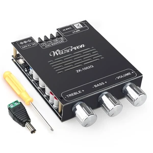 ZK-1002Q 200W 2.0 Channel Bluetooth Amplifier Board,Qualcomm APTX-HD,TPA3116D2 Chip,Supports AUX/Bluetooth,Wide Voltage Input 12-24V,Mini Amp for DIY Speakers ZK-1002Q 200W 2.0 Channel Bluetooth Amplifier Board,Qualcomm APTX-HD,TPA3116D2 Chip,Supports AUX/Bluetooth,Wide Voltage Input 12-24V,Mini Amp for DIY Speakers