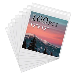 100Pack Acid-Free Photo Sleeves Crystal Clear Storage Bags for 12x12 Print Pictures, Photos, Frame Mats (Bag Size: 12 3/8" x 12 3/8") 100Pack Acid-Free Photo Sleeves Crystal Clear Storage Bags for 12x12 Print Pictures, Photos, Frame Mats (Bag Size: 12 3/8" x 12 3/8")
