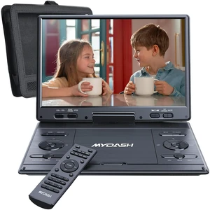 14.9'' Portable DVD Player with Screen for Car, Home & Travel 5H Battery, Car Charger & Headrest Mount, USB/SD Playback, Remote Control, Dual Earphone Jacks for Kids & Road Trips 14.9'' Portable DVD Player with Screen for Car, Home & Travel 5H Battery, Car Charger & Headrest Mount, USB/SD Playback, Remote Control, Dual Earphone Jacks for Kids & Road Trips
