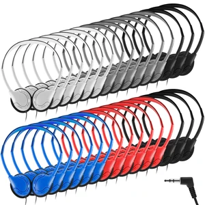 30 Pack Over Ear Headphones Corded Bulk Set 3.5mm,Retro Color On Ear Headsets Adjustable Earphones with Cord for Library Computer Lab Online Lesson Group Testing 30 Pack Over Ear Headphones Corded Bulk Set 3.5mm,Retro Color On Ear Headsets Adjustable Earphones with Cord for Library Computer Lab Online Lesson Group Testing