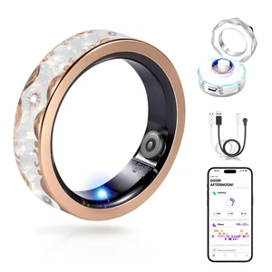 Smart Ring for Women Fitness Health Sleep Tracker White Size 9 No Subscription Fee,128+ Sports, Stress & Sleep Monitor, Heart Rate &Women's Health,IP68 Waterproof, Android/iOS Compatible Smart Ring for Women Fitness Health Sleep Tracker White Size 9 No Subscription Fee,128+ Sports, Stress & Sleep Monitor, Heart Rate &Women's Health,IP68 Waterproof, Android/iOS Compatible