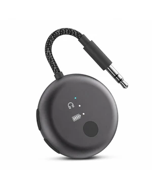 SoundJet R1 - Airplane Bluetooth Adapter for AirPods, 25H Qualcomm aptX Adaptive & HD, dual-headphone pairing, 25-hour battery, USB-C charging, and single/dual airline plugs SoundJet R1 - Airplane Bluetooth Adapter for AirPods, 25H Qualcomm aptX Adaptive & HD, dual-headphone pairing, 25-hour battery, USB-C charging, and single/dual airline plugs