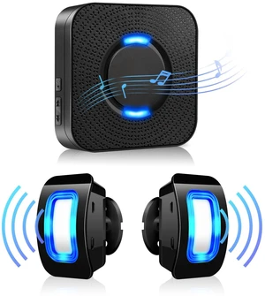 Wireless Motion Sensor LED Light - Motion Detector Alarm Chimes Door Sensor 500 FT Range Security Alert Monitor System for Home, Business, Store, Office, School Wireless Motion Sensor LED Light - Motion Detector Alarm Chimes Door Sensor 500 FT Range Security Alert Monitor System for Home, Business, Store, Office, School