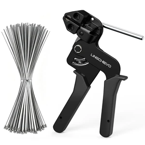 Metal Zip Tie Gun with 100 PCS 11.8inch Stainless Steel Zip Ties Cable Ties Heavy Duty Zip Tie Tool for Fastening and Cutting, Chain Link Fence Parts for Fence Exhaust Pipe Outdoor Metal Zip Tie Gun with 100 PCS 11.8inch Stainless Steel Zip Ties Cable Ties Heavy Duty Zip Tie Tool for Fastening and Cutting, Chain Link Fence Parts for Fence Exhaust Pipe Outdoor