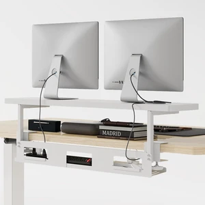 Cable Management Under Desk Cable Tray Metal Raceway Wires Cable Tidy Organizer for Home Office Desk (White, 31.5x4.7in) Cable Management Under Desk Cable Tray Metal Raceway Wires Cable Tidy Organizer for Home Office Desk (White, 31.5x4.7in)