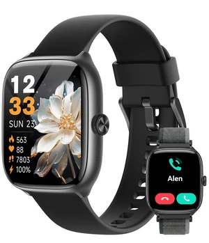Smart Watch for Women Men(Answer/Call), 1.75" AMOLED Fitness Tracker Watch Smart Watches Compatible with Android iPhone, with 24/7 Heart Rate/Sleep Monitor, 3ATM Waterproof, 110+ Sport Modes, AI Voice Smart Watch for Women Men(Answer/Call), 1.75" AMOLED Fitness Tracker Watch Smart Watches Compatible with Android iPhone, with 24/7 Heart Rate/Sleep Monitor, 3ATM Waterproof, 110+ Sport Modes, AI Voice