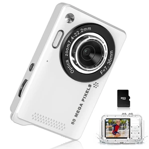 Kids Camera with Waterproof Case, 4K Vlogging Digital Camera 16X Zoom Autofocus, 50MP Underwater Toddler Camera for Travel, Swimming, Outdoor, Birthday Gifts for 5-16 Year Old Boys Girls Kids Camera with Waterproof Case, 4K Vlogging Digital Camera 16X Zoom Autofocus, 50MP Underwater Toddler Camera for Travel, Swimming, Outdoor, Birthday Gifts for 5-16 Year Old Boys Girls