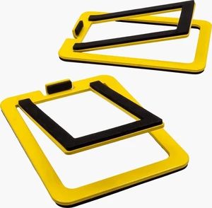 DS1M Metal Speaker Stands Pair Desktop Speaker Stands for Computer Speakers, Studio Monitors and Bookshelf Speakers - Yellow DS1M Metal Speaker Stands Pair Desktop Speaker Stands for Computer Speakers, Studio Monitors and Bookshelf Speakers - Yellow