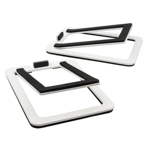 DS1M Metal Speaker Stands Pair Desktop Speaker Stands for Computer Speakers, Studio Monitors and Bookshelf Speakers - White DS1M Metal Speaker Stands Pair Desktop Speaker Stands for Computer Speakers, Studio Monitors and Bookshelf Speakers - White