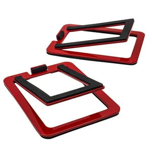 DS1M Metal Speaker Stands Pair Desktop Speaker Stands for Computer Speakers, Studio Monitors and Bookshelf Speakers - Red DS1M Metal Speaker Stands Pair Desktop Speaker Stands for Computer Speakers, Studio Monitors and Bookshelf Speakers - Red