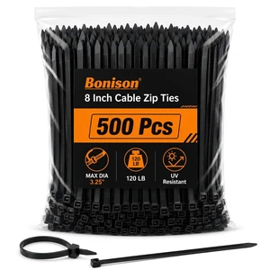 Zip Ties Heavy Duty 8 inch, 500 Pack Black Thick Zip Ties 120lb Tensile Strength, UV Resistant Nylon Wire Tie for Industrial, Electrical, Automotive, Garden, Outdoor & Bulk Organization Use Zip Ties Heavy Duty 8 inch, 500 Pack Black Thick Zip Ties 120lb Tensile Strength, UV Resistant Nylon Wire Tie for Industrial, Electrical, Automotive, Garden, Outdoor & Bulk Organization Use