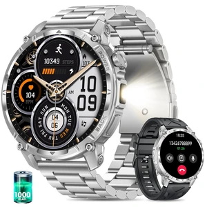 Military Smart Watches for Men (Answer/Make Call), 1.7" HD Mens Watches, 50+Days Fitness Tracker, Flashlight 100+ Sports Modes, Blood Pressure/Heart Rate/SpO2 Compatible with Android iPhone Military Smart Watches for Men (Answer/Make Call), 1.7" HD Mens Watches, 50+Days Fitness Tracker, Flashlight 100+ Sports Modes, Blood Pressure/Heart Rate/SpO2 Compatible with Android iPhone