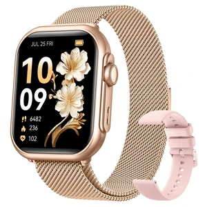 Smart Watch for Android/iPhone, Fitness Watches for Women with Waterproof 110+ Sports Modes, Calls/Messages/App Notifications, Health Monitor/24/7 Heart Rate/SpO2/Sleep, 5ATM, Gifts for Women, Gold Smart Watch for Android/iPhone, Fitness Watches for Women with Waterproof 110+ Sports Modes, Calls/Messages/App Notifications, Health Monitor/24/7 Heart Rate/SpO2/Sleep, 5ATM, Gifts for Women, Gold