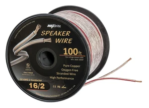 100 ft. Spool High Performance 16 Gauge Speaker Wire, Oxygen Free Pure Copper - UL Listed Class 2 100 ft. Spool High Performance 16 Gauge Speaker Wire, Oxygen Free Pure Copper - UL Listed Class 2