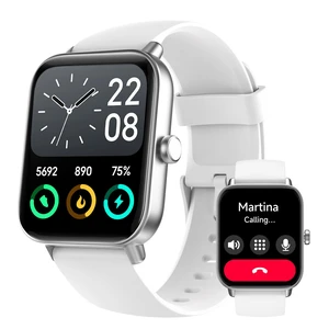 Smart Watch for Men Women,1.8" Ultra-Clear Fitness Tracker (White) Make & Answer Calls, Heart Rate & SpO2 Monitoring, Sleep & Activity Tracking, 3ATM Waterproof, iPhone & Android Compatible Smart Watch for Men Women,1.8" Ultra-Clear Fitness Tracker (White) Make & Answer Calls, Heart Rate & SpO2 Monitoring, Sleep & Activity Tracking, 3ATM Waterproof, iPhone & Android Compatible