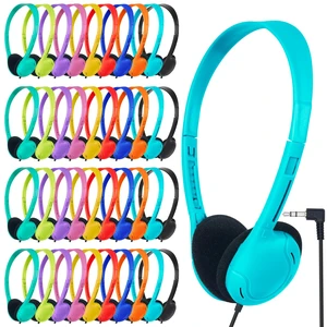 Classroom Headphones Bulk 50 Pack for School,Wholesale Earphones Class Set of Headphones for Students Testing On Line Learning Adult 3.5mm Jack (10 Multi Color) Classroom Headphones Bulk 50 Pack for School,Wholesale Earphones Class Set of Headphones for Students Testing On Line Learning Adult 3.5mm Jack (10 Multi Color)