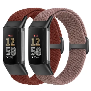 Elastic Braided Bands Compatible with Fitbit Charge 5/Fitbit Charge 6 for Women Men, Breathable Adjustable Stretchy Nylon Loop Sport Replacement Wristbands for Fitbit Charge 6 Charge 5 Straps Elastic Braided Bands Compatible with Fitbit Charge 5/Fitbit Charge 6 for Women Men, Breathable Adjustable Stretchy Nylon Loop Sport Replacement Wristbands for Fitbit Charge 6 Charge 5 Straps