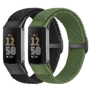 Elastic Braided Bands Compatible with Fitbit Charge 5/Fitbit Charge 6 for Women Men, Breathable Adjustable Stretchy Nylon Loop Sport Replacement Wristbands for Fitbit Charge 6 Charge 5 Straps Elastic Braided Bands Compatible with Fitbit Charge 5/Fitbit Charge 6 for Women Men, Breathable Adjustable Stretchy Nylon Loop Sport Replacement Wristbands for Fitbit Charge 6 Charge 5 Straps