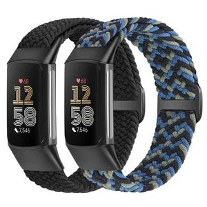 Elastic Braided Bands Compatible with Fitbit Charge 5/Fitbit Charge 6 for Women Men, Breathable Adjustable Stretchy Nylon Loop Sport Replacement Wristbands for Fitbit Charge 6 Charge 5 Straps Elastic Braided Bands Compatible with Fitbit Charge 5/Fitbit Charge 6 for Women Men, Breathable Adjustable Stretchy Nylon Loop Sport Replacement Wristbands for Fitbit Charge 6 Charge 5 Straps