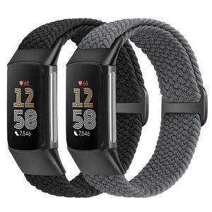Elastic Braided Bands Compatible with Fitbit Charge 5/Fitbit Charge 6 for Women Men, Breathable Adjustable Stretchy Nylon Loop Sport Replacement Wristbands for Fitbit Charge 6 Charge 5 Straps Elastic Braided Bands Compatible with Fitbit Charge 5/Fitbit Charge 6 for Women Men, Breathable Adjustable Stretchy Nylon Loop Sport Replacement Wristbands for Fitbit Charge 6 Charge 5 Straps