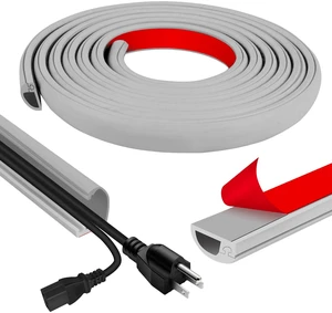 Cord Wall Cover, 118in Self-Adhesive Wire Covers for Cords on Wall, Extension Cable Hider for Floor, Mounted Tv, Home and Office Cavity 0.63" Wx0.31 H Cord Wall Cover, 118in Self-Adhesive Wire Covers for Cords on Wall, Extension Cable Hider for Floor, Mounted Tv, Home and Office Cavity 0.63" Wx0.31 H
