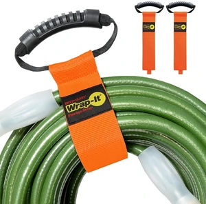 Easy-Carry Straps - 28" (2-Pack) Blaze Orange Heavy-Duty Hook and Loop Cord Carrying Strap, Hanger, and Organizer with Handle for Pool Hoses, Garden Hoses, Cords, Cables Easy-Carry Straps - 28" (2-Pack) Blaze Orange Heavy-Duty Hook and Loop Cord Carrying Strap, Hanger, and Organizer with Handle for Pool Hoses, Garden Hoses, Cords, Cables