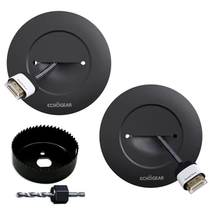 TV Cord Hider for Wall Mounted TV - Cable Management Kit Hides TV Wires - Includes 2 Pass Throughs, Locking Brackets, and Hole Saw Drill Attachment (Black) TV Cord Hider for Wall Mounted TV - Cable Management Kit Hides TV Wires - Includes 2 Pass Throughs, Locking Brackets, and Hole Saw Drill Attachment (Black)