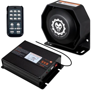 Police Siren for Truck Car 12V PA System Kit Remote Control Wireless Wireless Remote Control, Aluminum Alloy Main Unit, 21 Sound Modes for All Scenarios, 150dB, Waterproof Design, Universal 12V Police Siren for Truck Car 12V PA System Kit Remote Control Wireless Wireless Remote Control, Aluminum Alloy Main Unit, 21 Sound Modes for All Scenarios, 150dB, Waterproof Design, Universal 12V