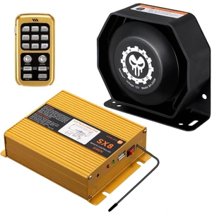 Police Siren for Car Truck 12V Remote Control PA System Kit Wireless Wireless Remote Control, Aluminum Alloy Main Unit, 21 Sound Modes for All Scenarios, 150dB, Waterproof Design, Universal 12V Police Siren for Car Truck 12V Remote Control PA System Kit Wireless Wireless Remote Control, Aluminum Alloy Main Unit, 21 Sound Modes for All Scenarios, 150dB, Waterproof Design, Universal 12V