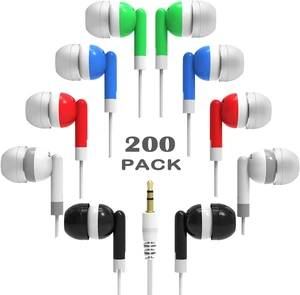 Bulk Earbud Headphones 200 Pack Multi Colors for Classroom Kids, Wholeslae Wired Durable School Earphones Class Set for Students Children Toddler Teens Boys Girls and Adult (XPG101, 200 PCS) Bulk Earbud Headphones 200 Pack Multi Colors for Classroom Kids, Wholeslae Wired Durable School Earphones Class Set for Students Children Toddler Teens Boys Girls and Adult (XPG101, 200 PCS)