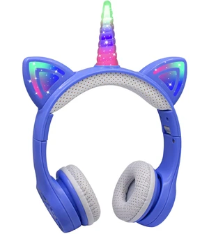 Unicorn Kids Bluetooth Headphones,15 Hours Play time, Toddler Bluetooth Headphones for Girls Boys Laptop Phones,Led Light Up Kids Wireless Headphone for Birthday Travel School Gifts (Blue) Unicorn Kids Bluetooth Headphones,15 Hours Play time, Toddler Bluetooth Headphones for Girls Boys Laptop Phones,Led Light Up Kids Wireless Headphone for Birthday Travel School Gifts (Blue)