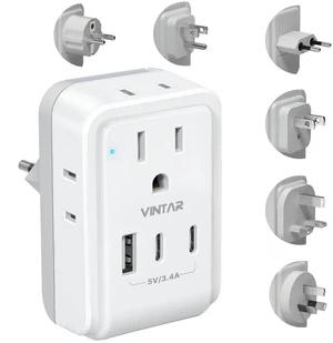 Universal Travel Adapter Kit, Type A,B,C,E/F,G,I Detachable Plug 7 in 1 International Power Adapter with 4 Outlets 3 USB(2 USB-C), Travel Adaptor Worldwide for US Europe UK Australia Japan Universal Travel Adapter Kit, Type A,B,C,E/F,G,I Detachable Plug 7 in 1 International Power Adapter with 4 Outlets 3 USB(2 USB-C), Travel Adaptor Worldwide for US Europe UK Australia Japan
