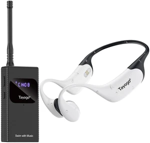 Swimming Headphones for Spotify, No Downloads Needed T6+W23 SwimCombo Stream Phone Audio via T6 Bone Conduction Swim Coach Communicator Silicone-Coated Housing Swimming Headphones for Spotify, No Downloads Needed T6+W23 SwimCombo Stream Phone Audio via T6 Bone Conduction Swim Coach Communicator Silicone-Coated Housing
