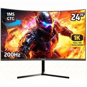 24" Curved Gaming Monitor,FHD 1080p 200Hz,1ms MPRT, AMD FreeSync,VA 2800R,HDMI 2.0 & DisplayPort 1.4, VESA Mount, Frameless, Eye Care, for Home Office, Dorm &Gaming &Dual Screen Setup,PS5,Xbox 24" Curved Gaming Monitor,FHD 1080p 200Hz,1ms MPRT, AMD FreeSync,VA 2800R,HDMI 2.0 & DisplayPort 1.4, VESA Mount, Frameless, Eye Care, for Home Office, Dorm &Gaming &Dual Screen Setup,PS5,Xbox