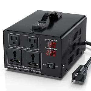 2000W Voltage Converter Transformer Step Up 110V/120V to220V/240V or Step Down 220V to 110V AC Power Converte, Circuit Breaker Protection, 2 US sockets, 2 Universal sockets, LCD Display 2000W Voltage Converter Transformer Step Up 110V/120V to220V/240V or Step Down 220V to 110V AC Power Converte, Circuit Breaker Protection, 2 US sockets, 2 Universal sockets, LCD Display