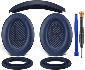Replacement Kit for Bose QuietComfort QC35/QC35 ii Over-Ear Headphones, Ear Pads Cushions + Headband + Silicone Earpads Cover Protector - Blue Replacement Kit for Bose QuietComfort QC35/QC35 ii Over-Ear Headphones, Ear Pads Cushions + Headband + Silicone Earpads Cover Protector - Blue
