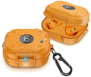 for Beats Powerbeats Pro 2 Case Cover with Lock, Heavy Duty Full Coverage Hard Shell Protector, Secure Locking Latch, IPX5 Water-resistant, Electric Orange (Not for Powerbeats Pro 1) for Beats Powerbeats Pro 2 Case Cover with Lock, Heavy Duty Full Coverage Hard Shell Protector, Secure Locking Latch, IPX5 Water-resistant, Electric Orange (Not for Powerbeats Pro 1)